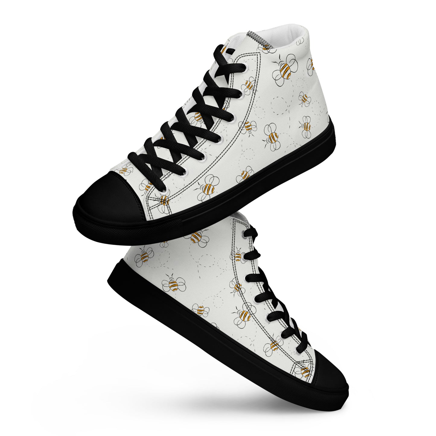 Honey Plus Co | Honey Bee Men’s High Top Canvas Shoes Style 10