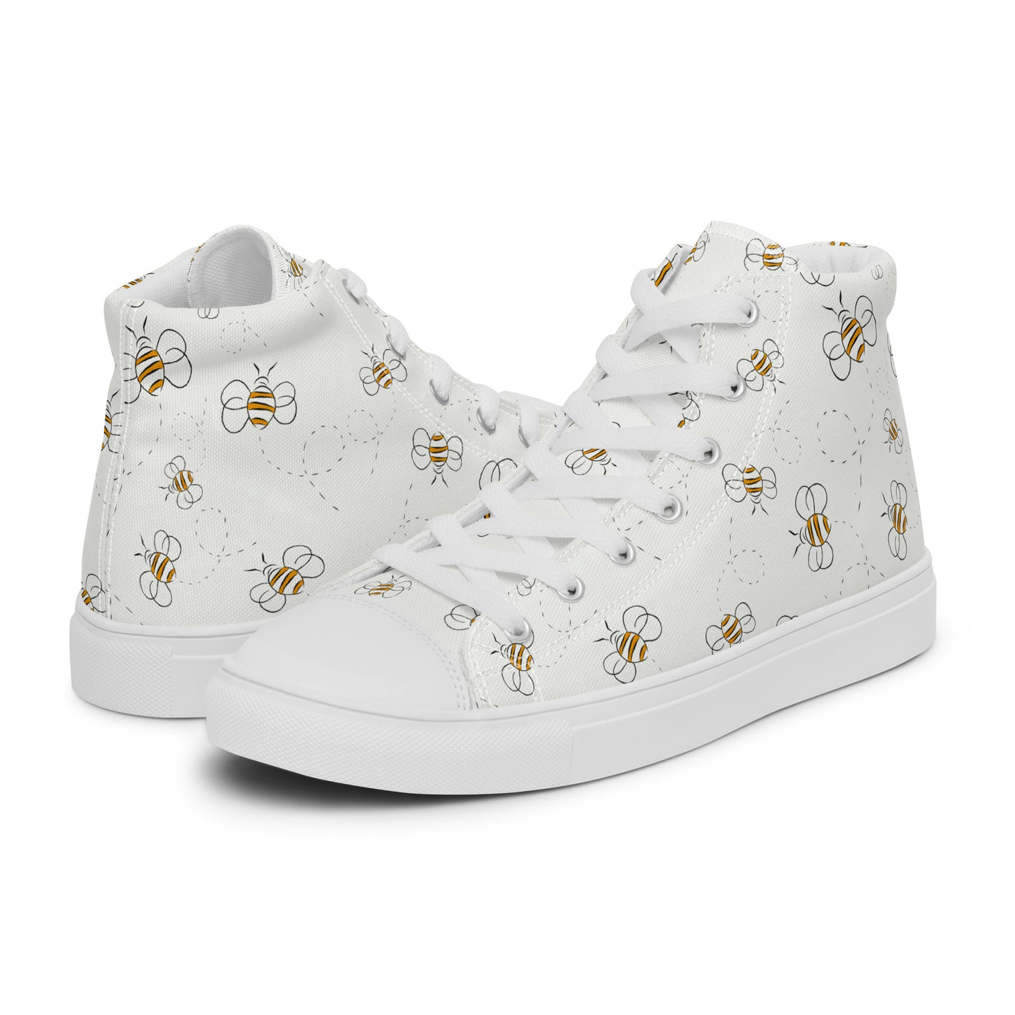 Honey Plus Co | Honey Bee Men’s High Top Canvas Shoes Style 10