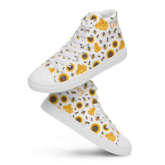 Honey Plus Co | Honey Bee Women’s High Top Canvas Shoes Style 4