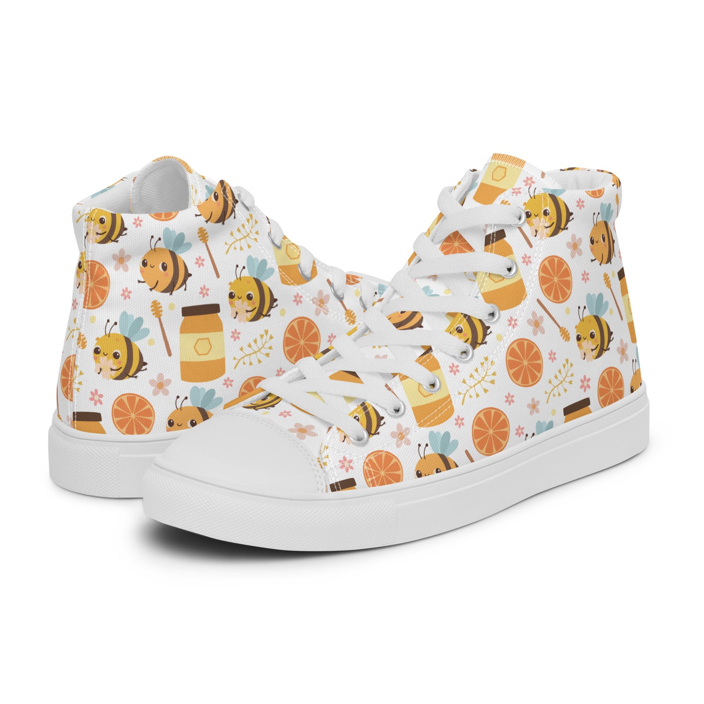 Honey Plus Co | Honey Bee Women’s High Top Canvas Shoes Style 6