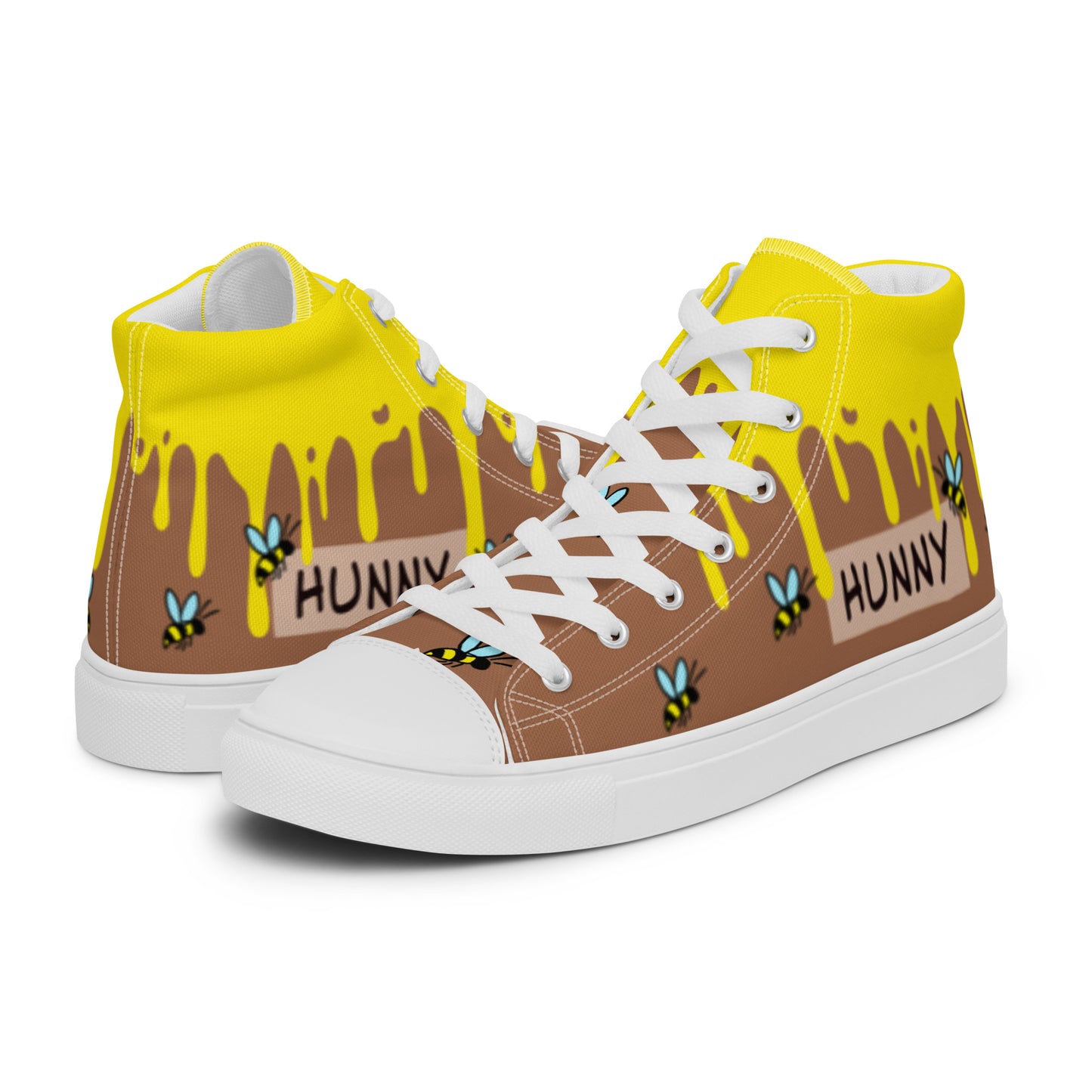 Honey Plus Co | Honey Bee Women’s High Top Canvas Shoes Style 8